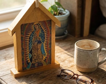 Our Lady of Guadalupe Holy card stands