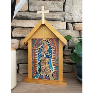 Our Lady of Guadalupe Holy card stands