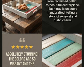 Wood box serving tray from recycled pallet wood