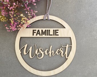 personalisiertes Familienschild - Türschild - Türdeko