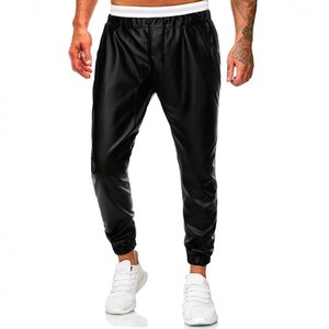 Men Leather Jogger Pants Handmade Leather Gripper Pants Real Sheep Leather Pants Rocker Wear Pants Casual Pants image 2