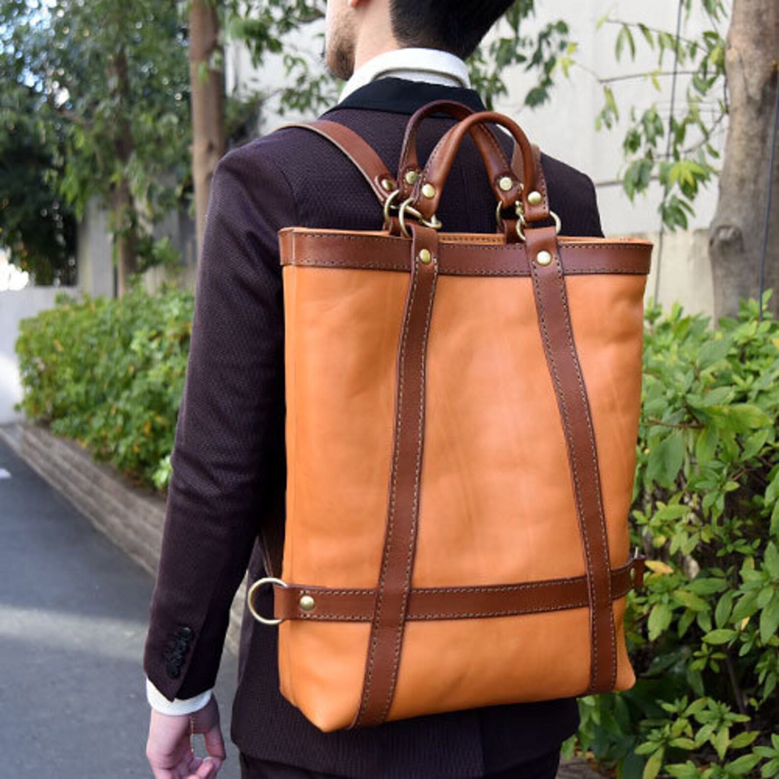 Leather Backpack Travel Backpack Unisex Leather School Gym Etsy