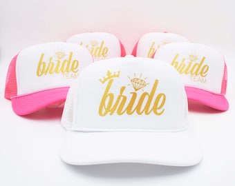 Bachelorette Party Hats | Bride Team Hats | Bride Squad Hats | Bridesmaid Hat | Wedding Gift | Bride Team | Bride Squad