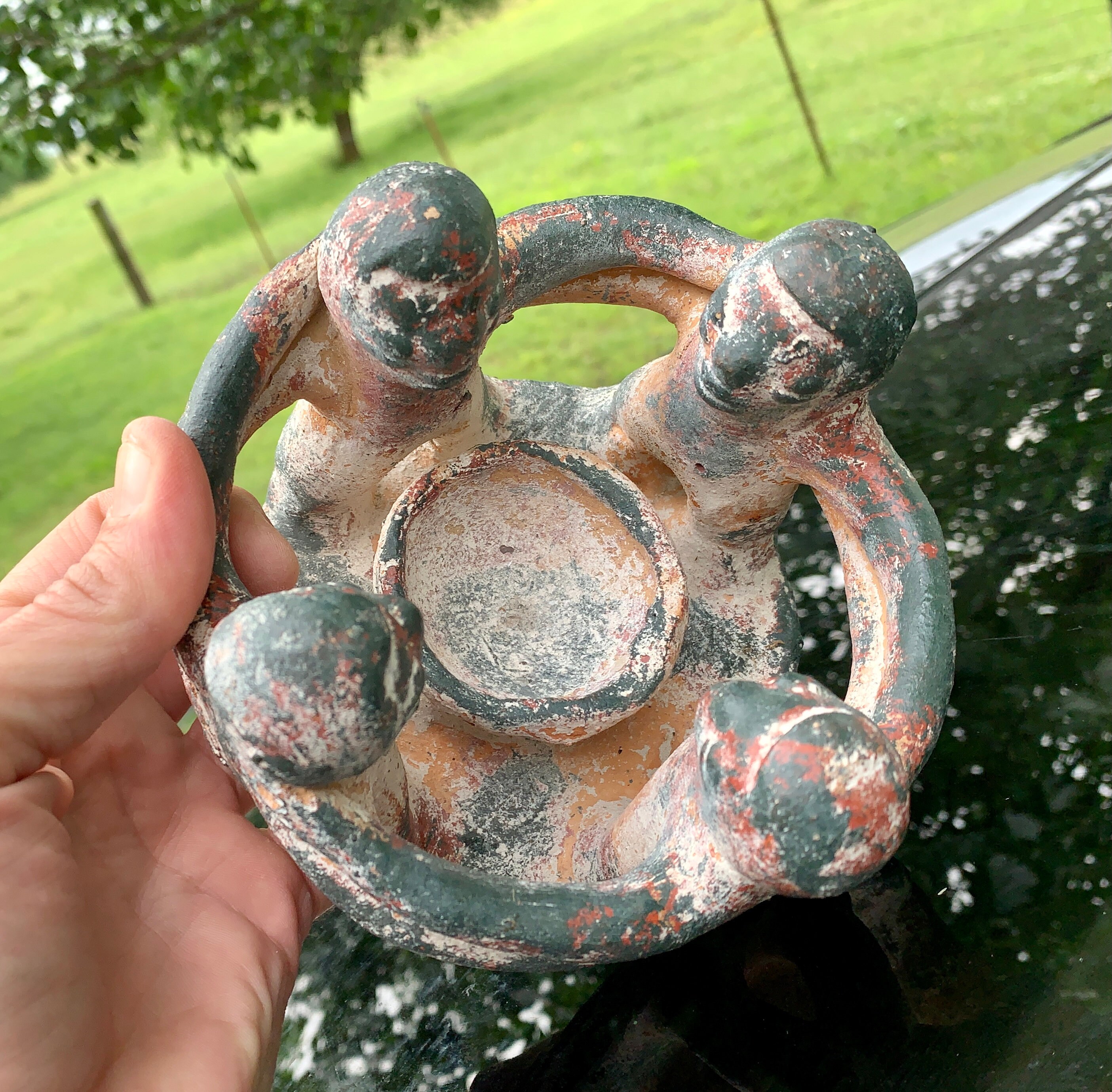 Vintage Circle of Friends Candle Holder Mexican Art Pottery Etsy