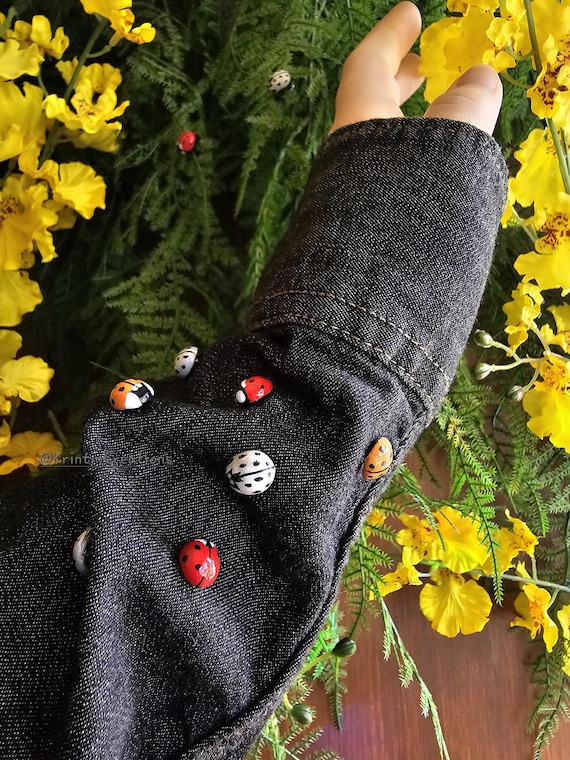 Realistic Ladybug Pin: Handmade Clay Art, Spring Whimsy, mother's day gift