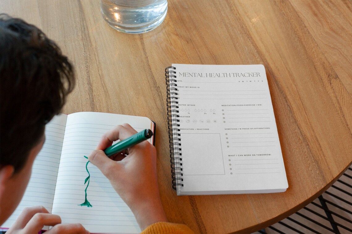 Mental Health Tracker, Printable, Instant Download, Minimalist, Daily ...