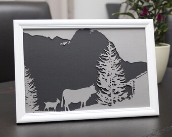 Wald Scherenschnitt Etsy