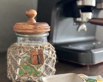 Set-2 Coffe and Tea Glass Jar// Home details// Kitchen decor// kitchen accesories//
