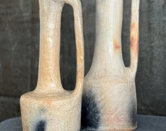 Artisan Terracotta Vase Set: Rustic Earthenware, Decorative Accents