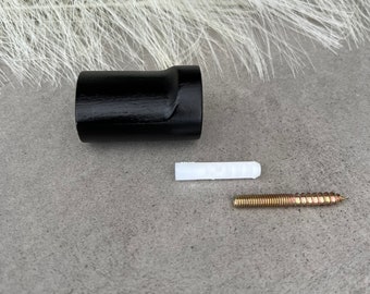 Solid Wood Wall Hook: Modern Black Decorative Hook