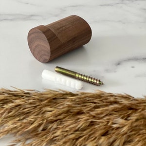 Solid Wood Wall Hook: Modern Walnut Decorative Hook