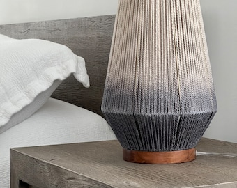 Woven Rope Table Lamp: Coastal Nautical Decor