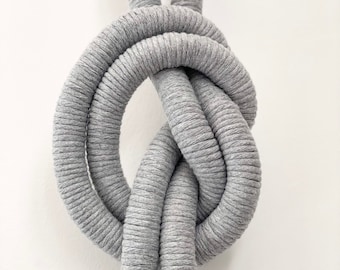 Colgante de pared envuelto // Decoración bohemia // Macramé anudado // Decoración contemporánea // Colgante de pared // Decoración artística //