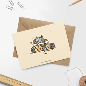 Karte "Katze" (A6) mit Umschlag