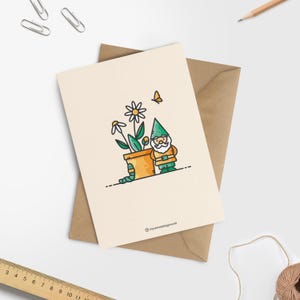Karte "Gartenzwerg" (A6) mit Umschlag