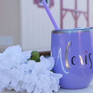 Custom Wine Tumbler With Straw, Personalized Bachelorette Party Tumbler, Beach Tumbler, Bridal Shower Gift, Gift For Her, Be My Bridesmaid