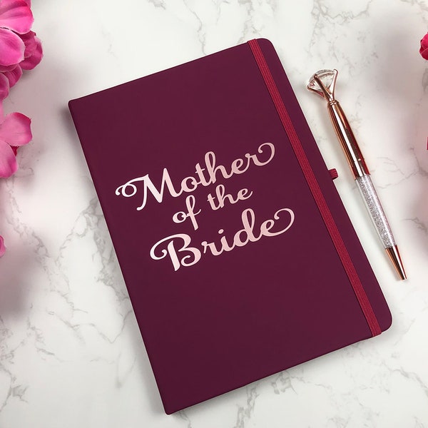 Mother of the Bride or Groom Journal and Pen Gift Set To My Mom on my Wedding Day Gift from Groom or Bride Wedding Day Journal Idea For Mom