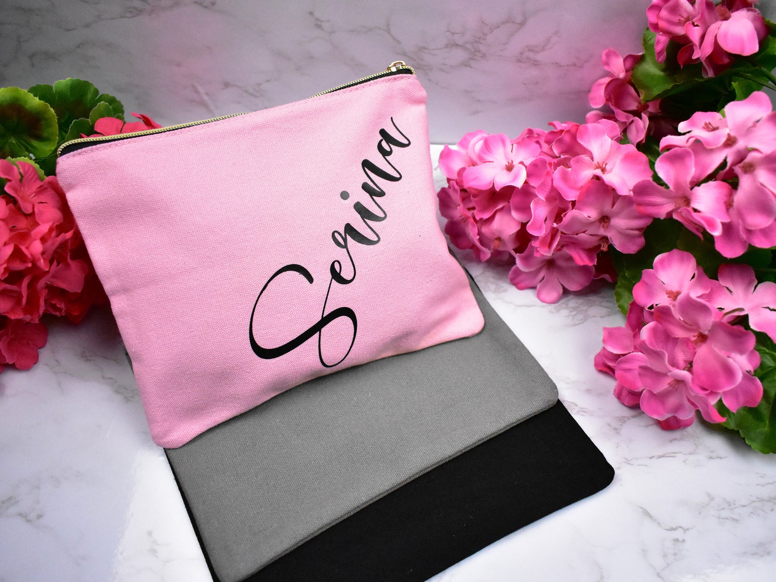 Personalized Makeup Bags Customized Makeup Pouch Medium Etsy