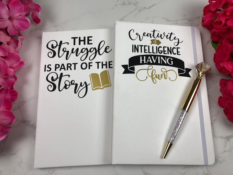 Motivational Quote Notebook and Pen Set Personalized Writing Etsy