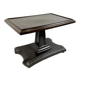 Vintage Restored Faux Wood Mid Century Modern Coffee End TV Table Rolling Retro