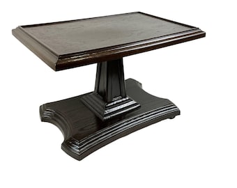 Vintage Restored Faux Wood Mid Century Modern Coffee End TV Table Rolling Retro