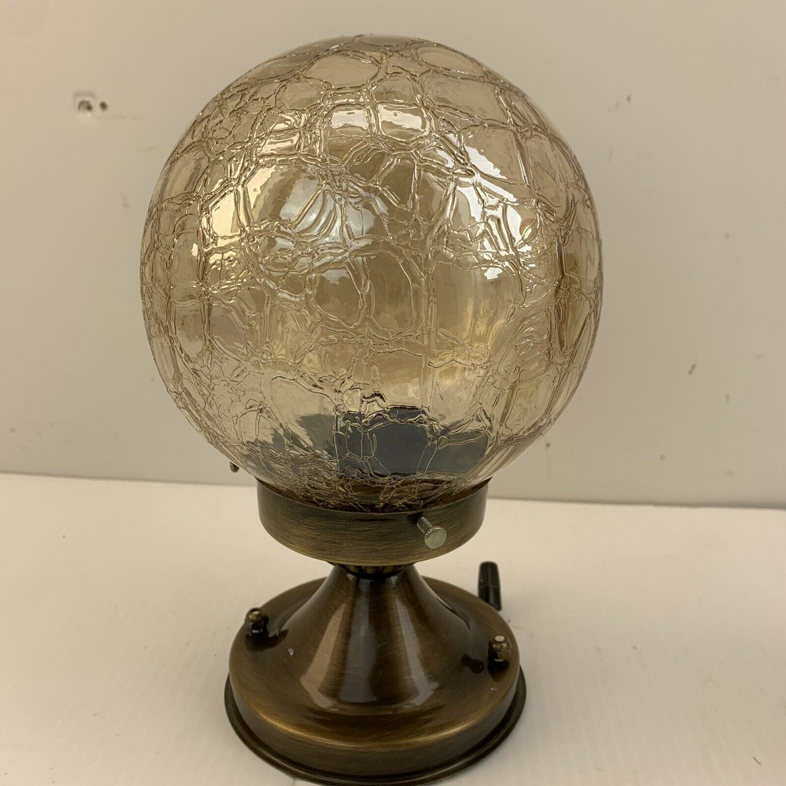 Vintage MidCentury Glass Globe Ceiling Light Lamp Fixture Etsy