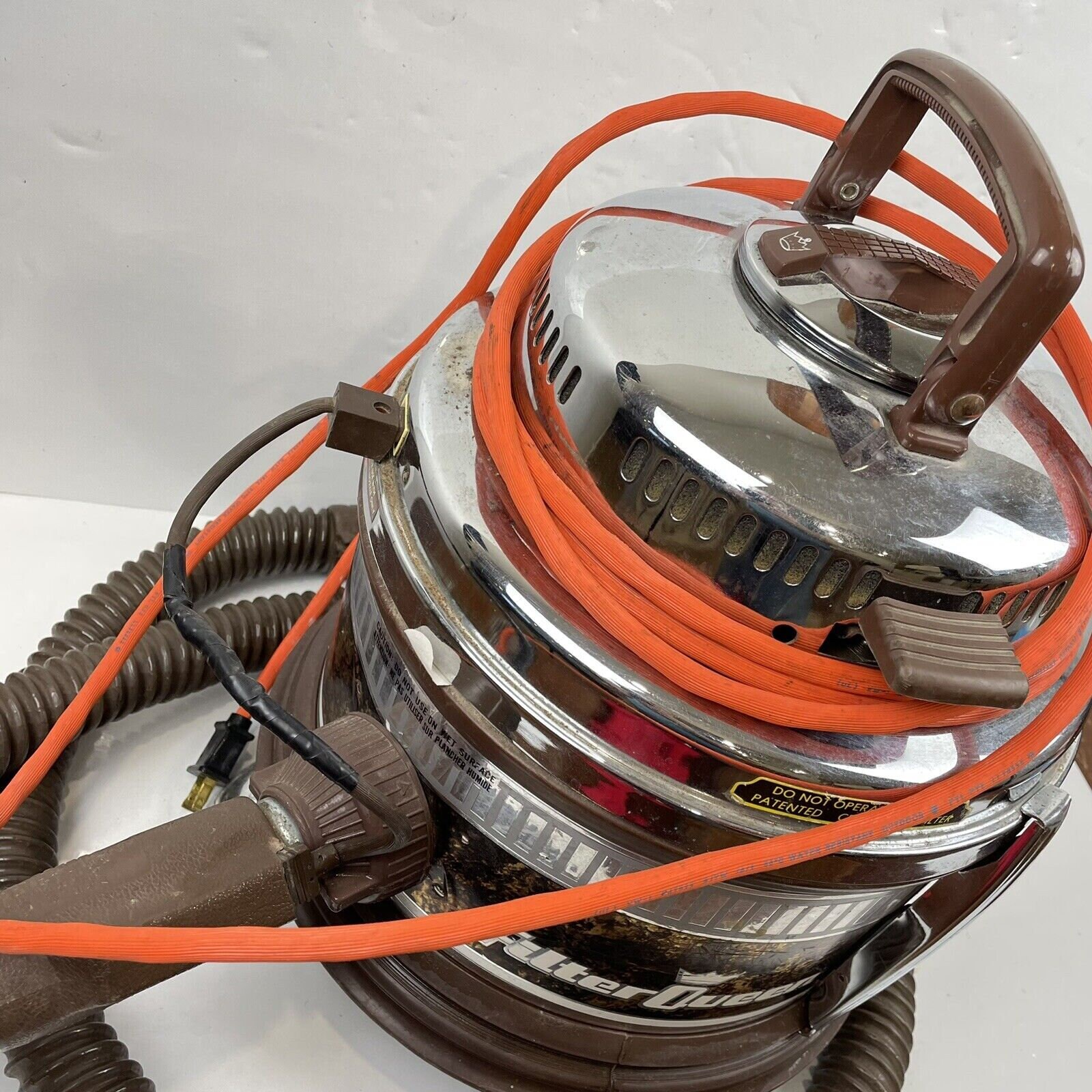 Vintage Brown Filter Queen Canister Vacuum Cleaner With Hose Etsy