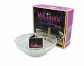 Rare - Vintage Windsor Top of the Table T-1091 Federal Glassware Crystal Serving Bowl with ORIGINAL BOX and Product Pamplet