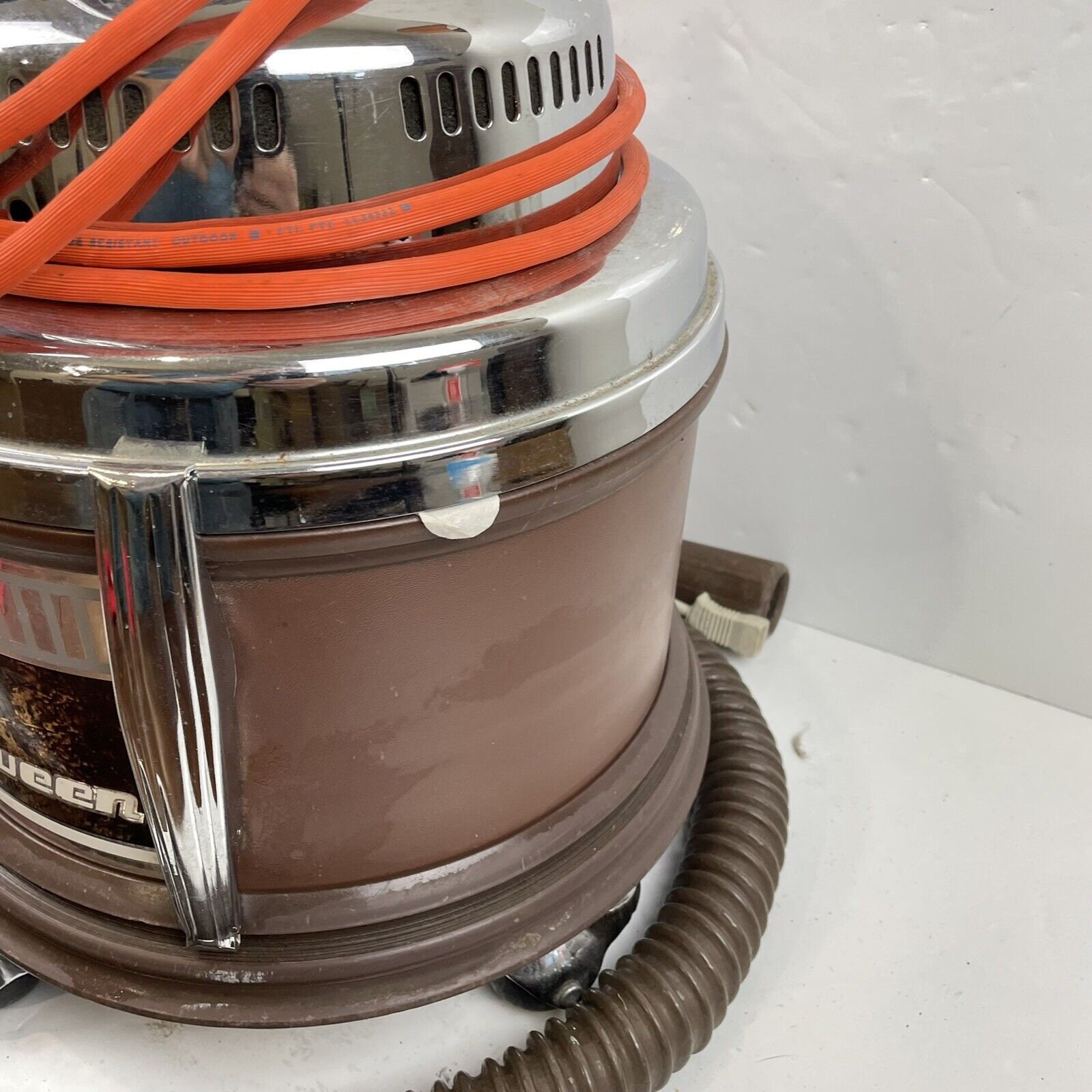 Vintage Brown Filter Queen Canister Vacuum Cleaner With Hose Etsy