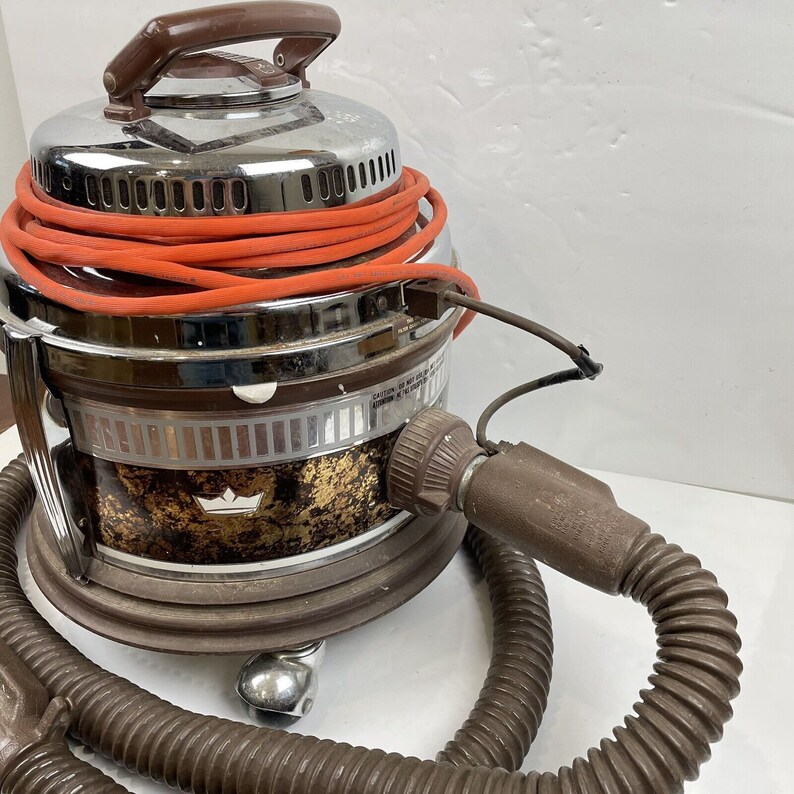 Vintage Brown Filter Queen Canister Vacuum Cleaner With Hose Etsy