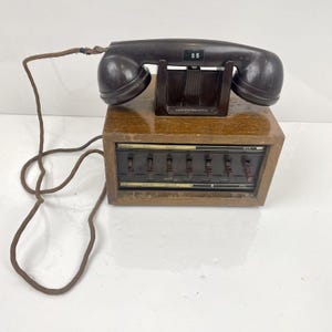 Vintage 1940's "Dictograph" Telephone Intercom Substation Phone 7 Key Rare