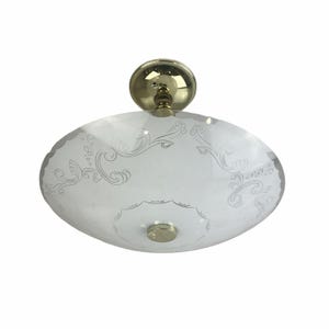 Vintage Mid Century Modern Atomic Age 3 Bulb Ceiling Light Pendant Fixture