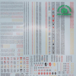 Premium Ultra detailed A5 Waterslide Decals for 28mm Scale Tabletop Miniatures - Exquisite Book Text, Purity Seals, Scrolls and Parchments