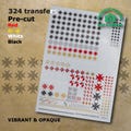 Black Maltese Templar crosses Pre-cut Waterslide Transfer Decals Compatible with 28 mm tabletop wargaming miniatures product logo