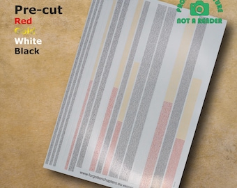 Tiny Text pre-cut waterslide transfers for miniatures. Ultra tiny, ultra clear, ultra detailed.