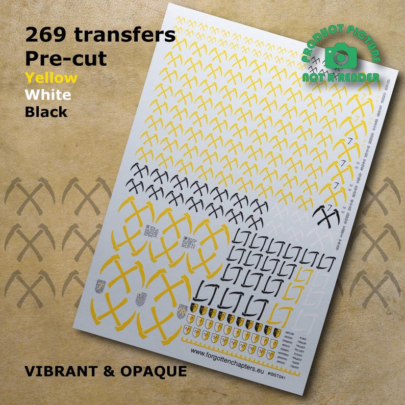 Miniatures Script Transfer Scythes Pre-cut Waterslide Transfer Decals Compatible With 28 Mm ...