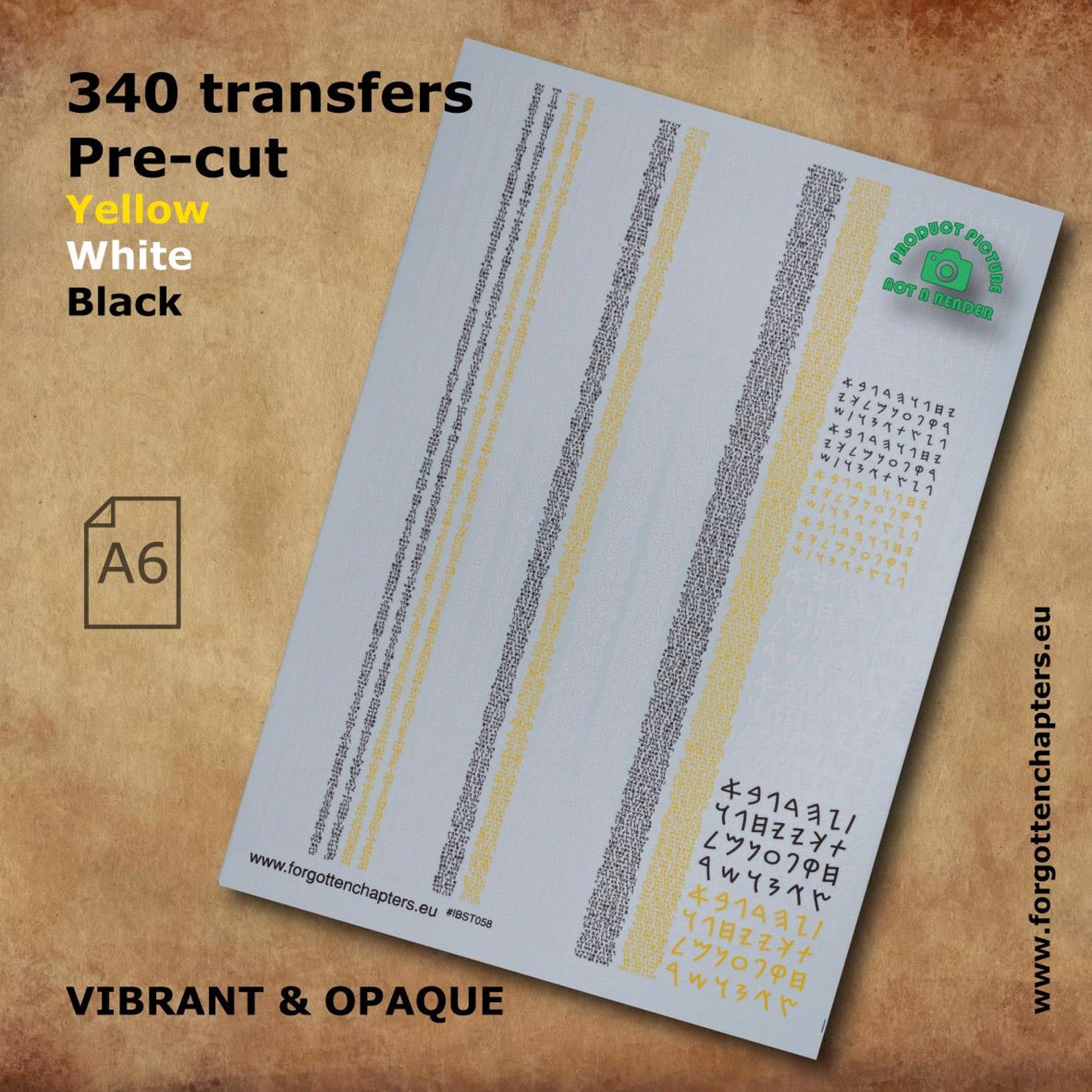 Miniatures Script Transfer Phoenician Scripts Pre-cut Waterslide Transfers for Miniatures. Ultra ...