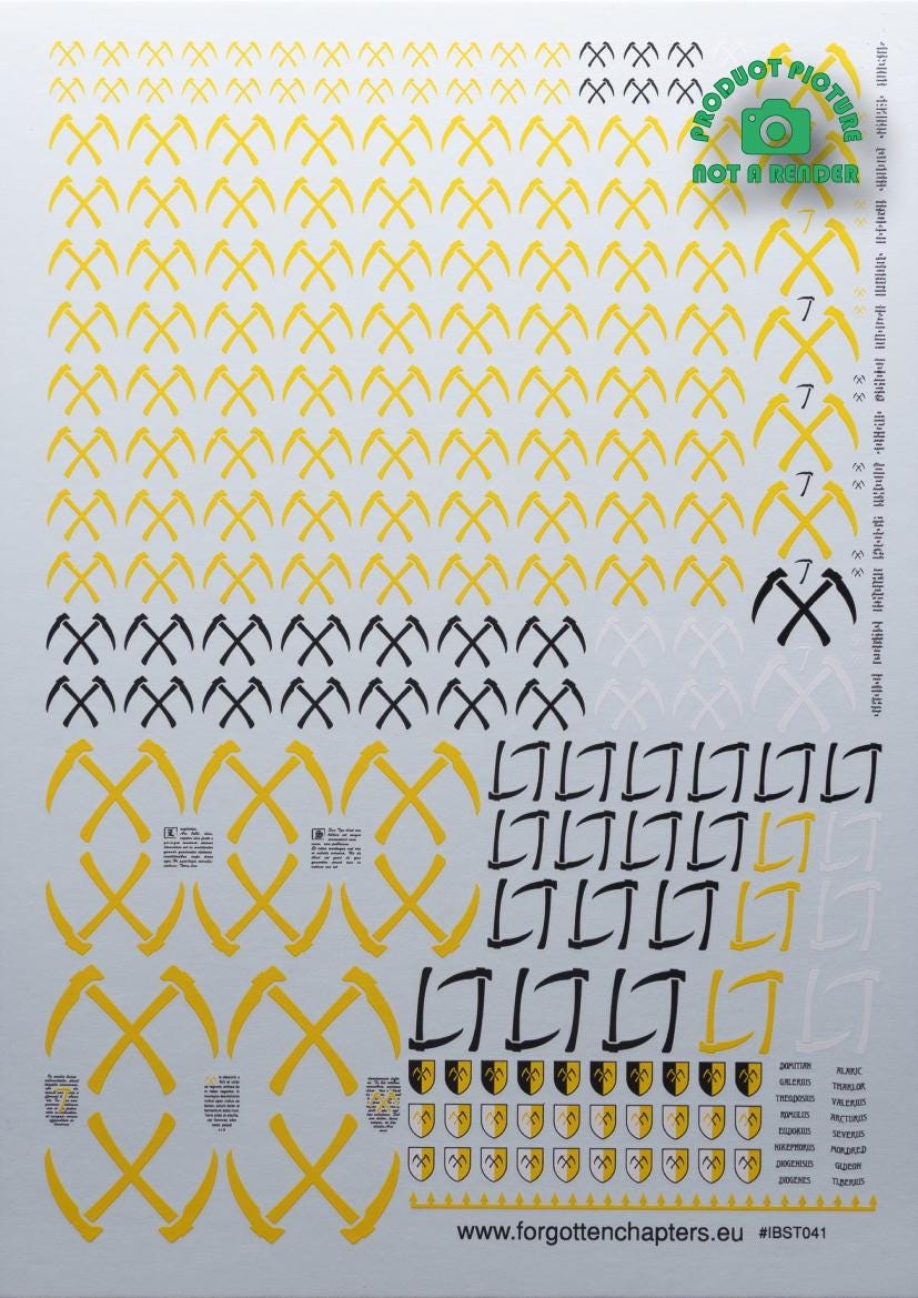 Miniatures Script Transfer Scythes Pre-cut Waterslide Transfer Decals Compatible With 28 Mm ...