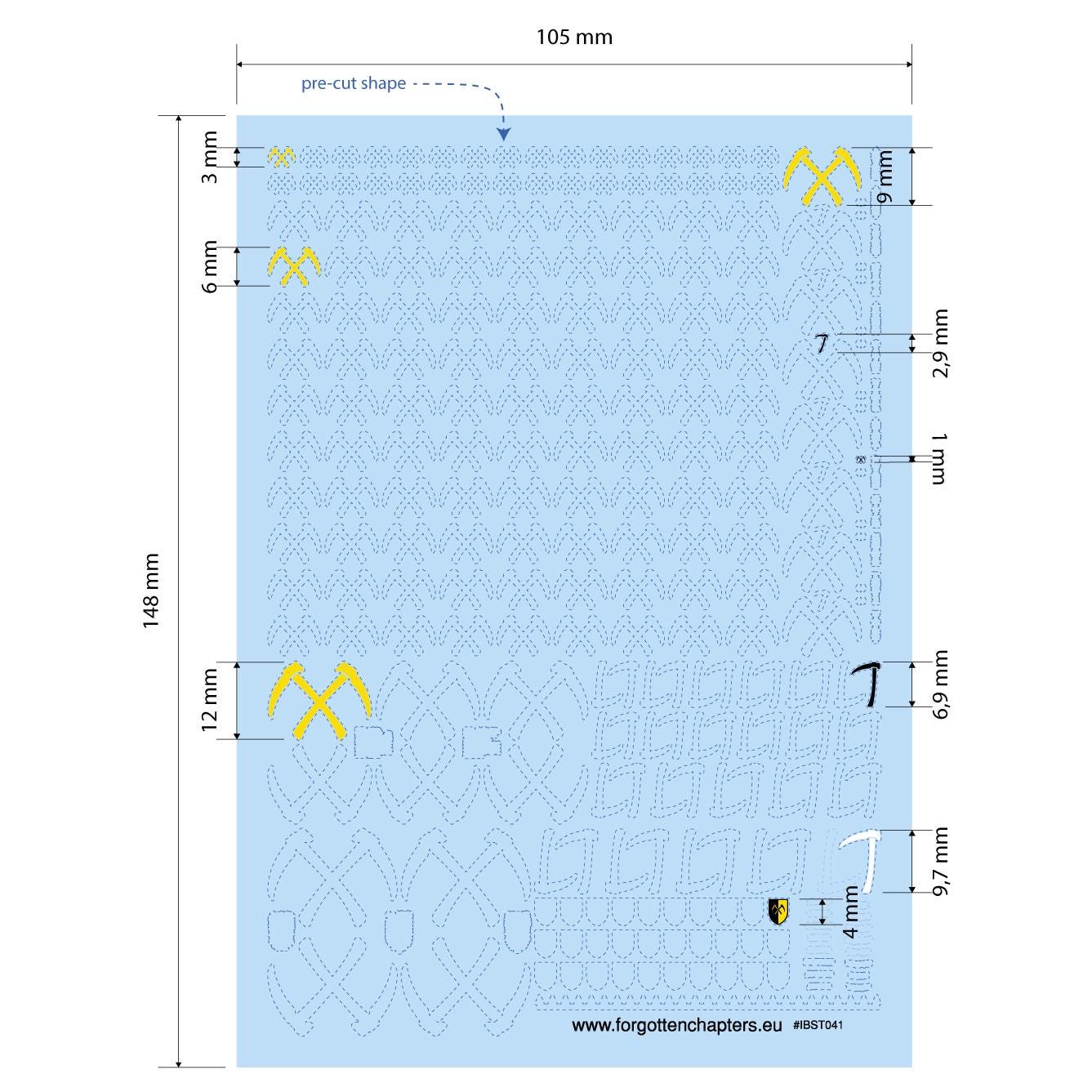 Miniatures Script Transfer Scythes Pre-cut Waterslide Transfer Decals Compatible With 28 Mm ...