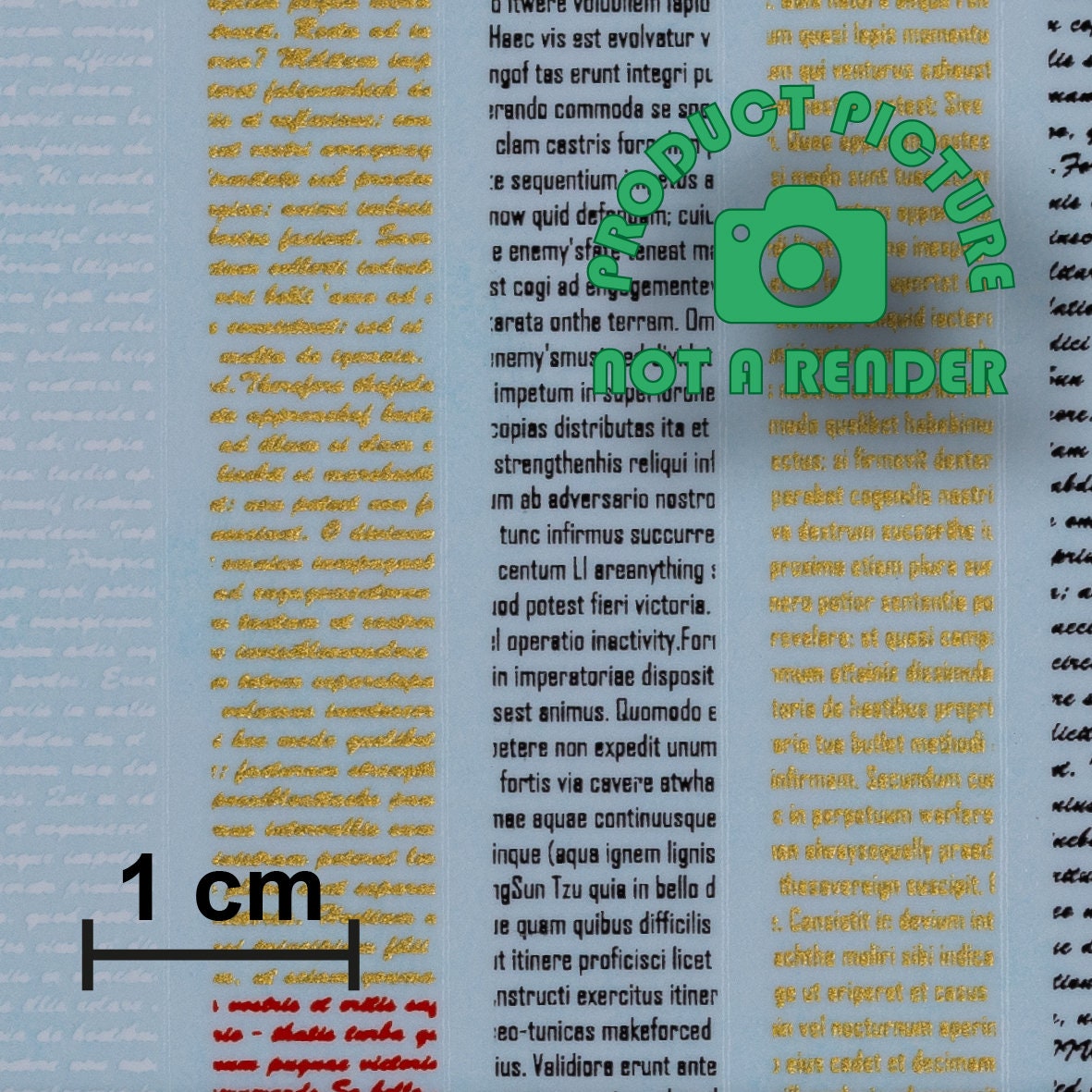 Miniatures Script Transfer Tiny Text Pre-cut Waterslide Transfers for Miniatures. Ultra Tiny ...