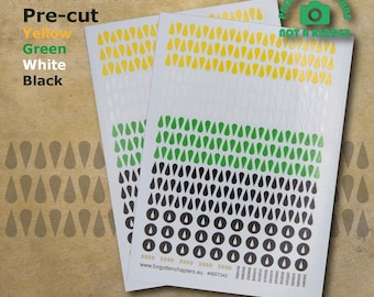 Pre-cut Bloody Drops Squad Icons Transfers waterslide decals of compatible with 28 mm scale tabletop wargaming miniatures