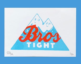 Bros Tight | A5 riso print