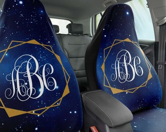 Personalized Monogram Car Seat Covers | Polyester Front Seat Cover