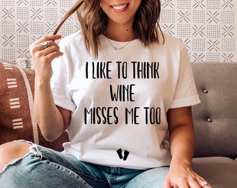 Funny Wine Misses Me Too Maternity T-Shirt