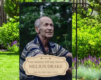 Personalized Memorial Garden Flag, Custom Photo Memorial Yard Flag, Custom Garden Yard Flag, Sympathy Gift,  Cemetery Decoration Flag,