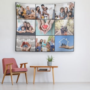 Personalized Photo Tapestry: Custom Picture Wall Hanging, Indoor Decor