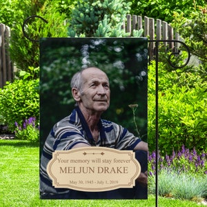 Personalized Memorial Garden Flag, Custom Photo Memorial Yard Flag, Custom Garden Yard Flag, Sympathy Gift,  Cemetery Decoration Flag,