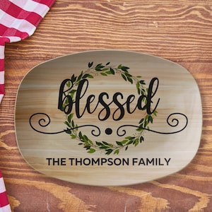 Personalized Family Name Platter: 10x14&quot; ThermoSāf Polymer
