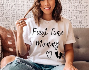 Camiseta de maternidad 100 % algodón para mamás primerizas