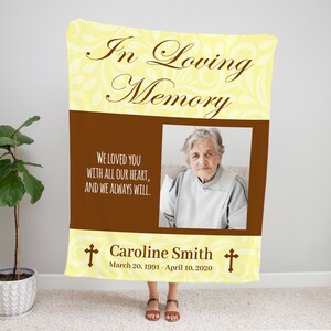 Custom Memorial Photo Name Blanket Personalized Blanket to Your Loss